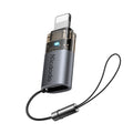 Mcdodo - OTG Adapter (OT-7630) - USB-C to Lightning, Aluminium Alloy, Charging & Data Sync, 36W, Blue Light, Lanyard - B