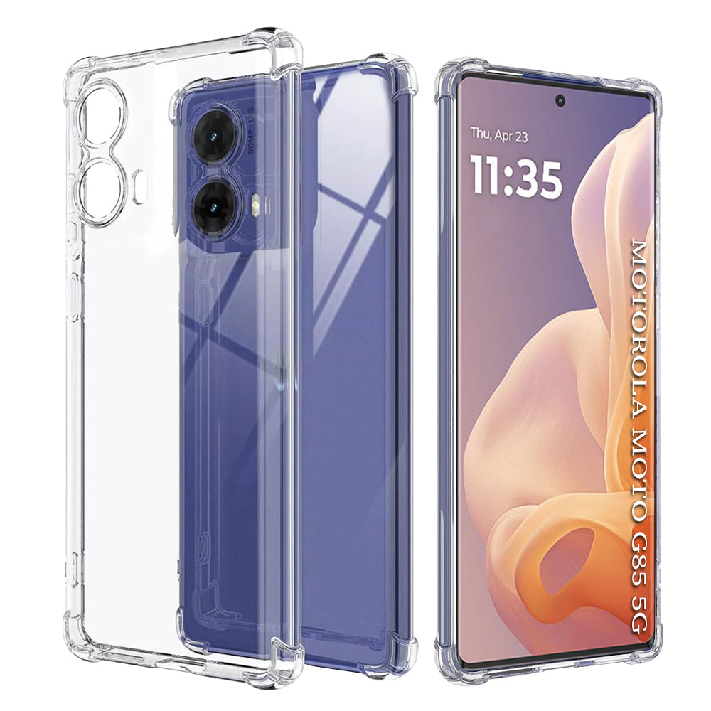 Techsuit - Shockproof Clear Silicone - Motorola Moto G85 - Clear