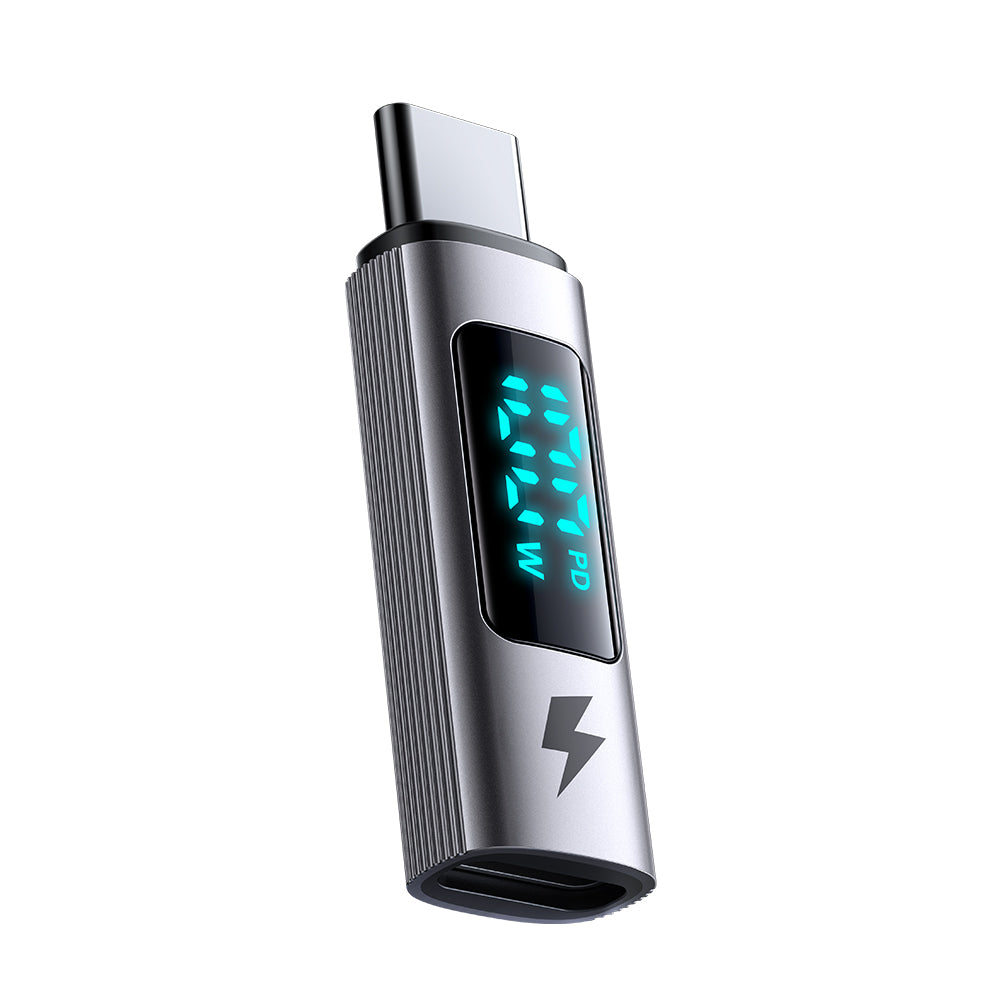 Mcdodo - OTG Adapter Wales Series (OT-6090) - Type-C to Type-C, PD100W, 5A, Charging & Data Sync, Digital Display - Blac