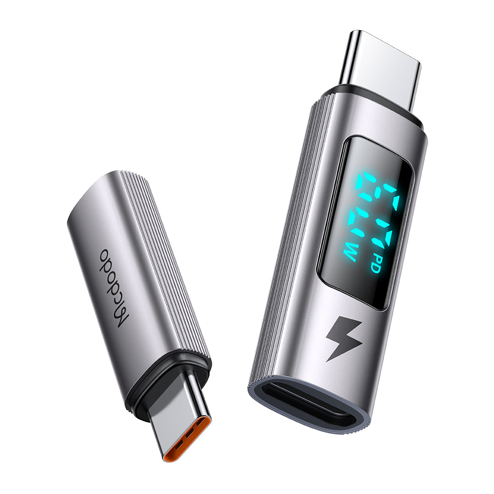 Mcdodo - OTG Adapter Wales Series (OT-5990) - for Apple Only, Lightning to Type-C, 60W, 3A, Digital Display, Aluminum - 