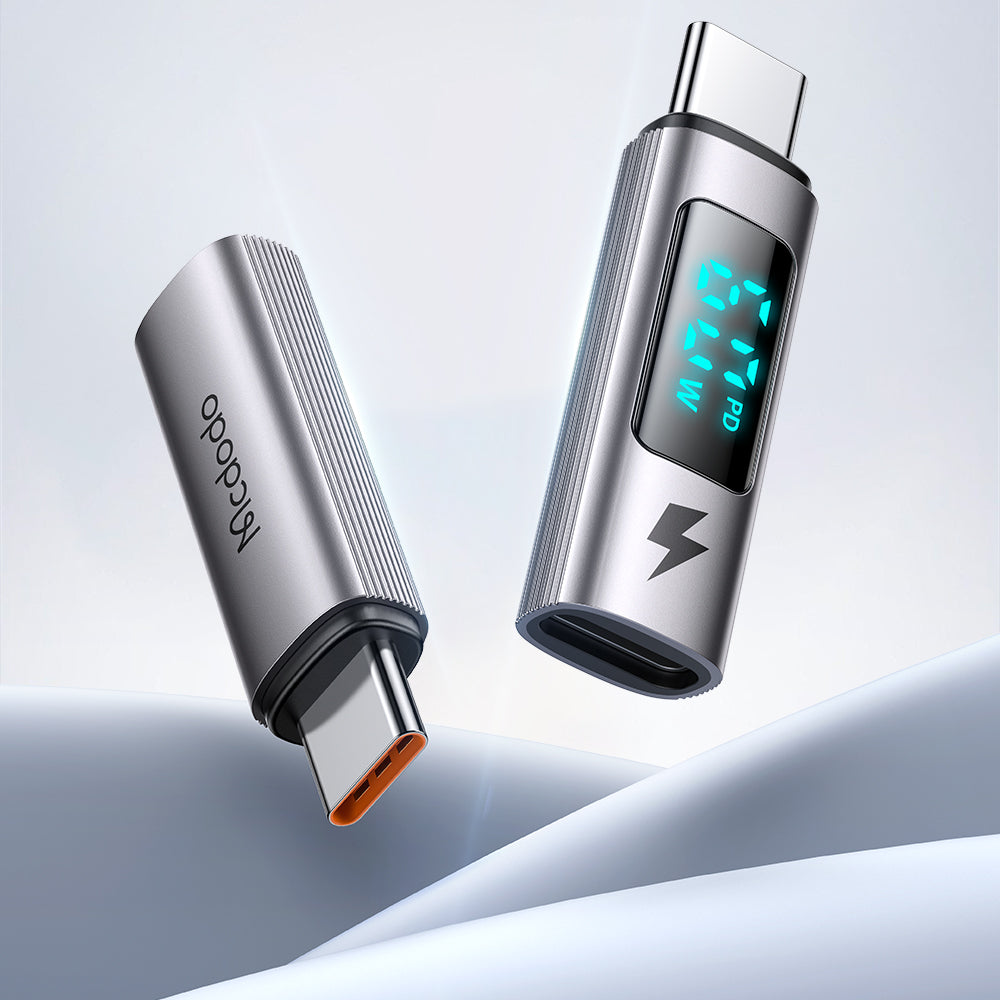 Mcdodo - OTG Adapter Wales Series (OT-5990) - for Apple Only, Lightning to Type-C, 60W, 3A, Digital Display, Aluminum - 