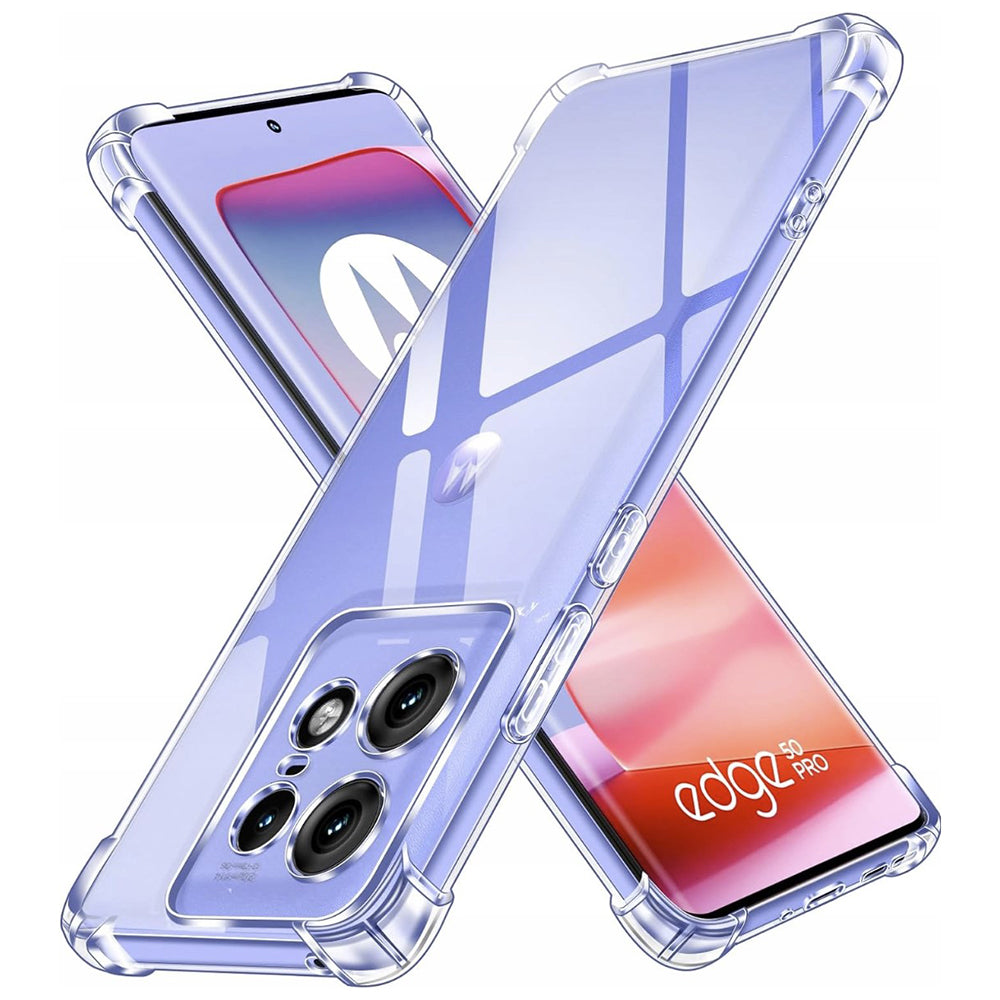Techsuit - Shockproof Clear Silicone - Motorola Edge 50 Pro - Clear