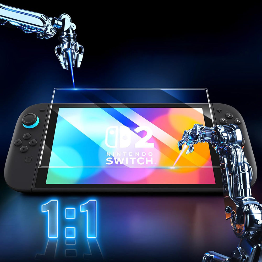 Techsuit - (2 pack) Premium Tempered Glass SwitchAura with Applicator (NS1) - for Nintendo Switch 2, 9H Resistant - Clea