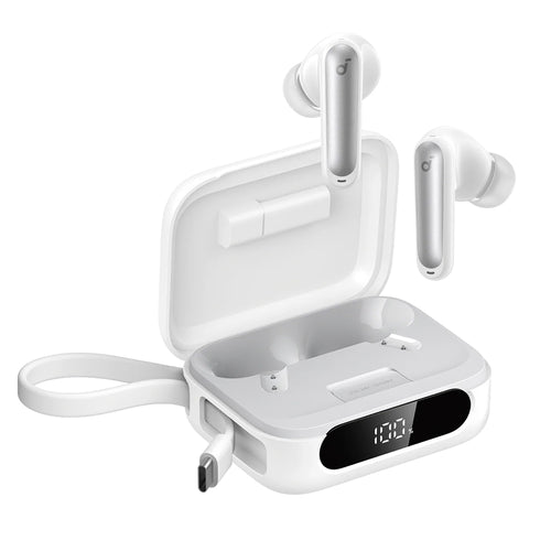 Anker - Wireless Earbuds P41i Ultimate MFI (A3937G12) - Built-in Charger, Lightning Adapter, Stand, ANC, 6 Mics, Bass - 