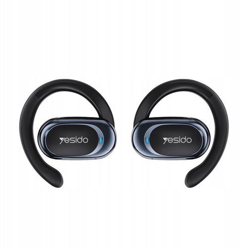Yesido - Wireless Earbuds (YSP13) - with Bluetooth V5.3, Open-ear Design, Air Conduction Sound, 600mAh, LED - Black