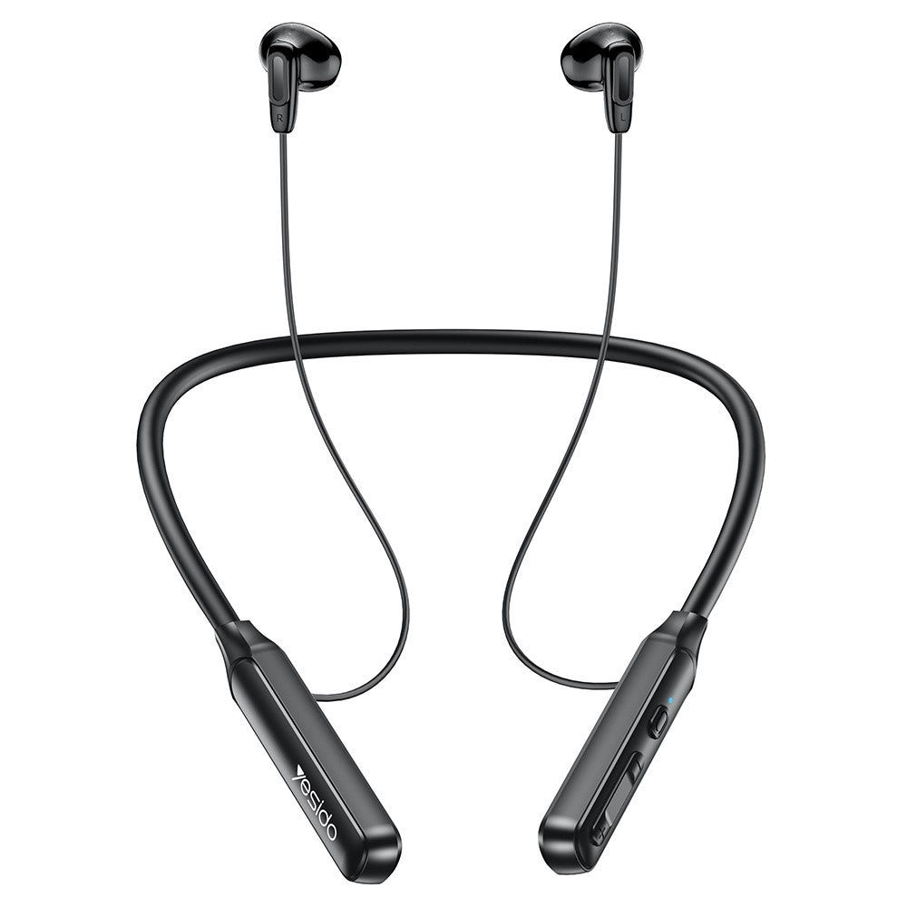 Yesido - Wireless Earbuds (YSP21) - Magnetic, Neckband Design, with Bluetooth V5.3, 280mAh, Type-C - Black
