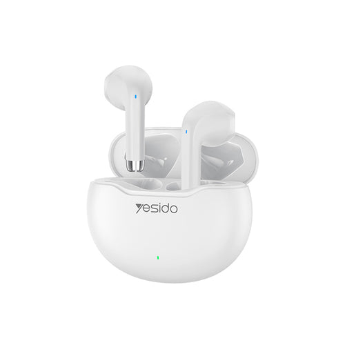Yesido - Wireless Earbuds (TWS21) - with Bluetooth V5.3, Half-In-ear Design, Touch Control, Noise Cancelling, 320mAh - W