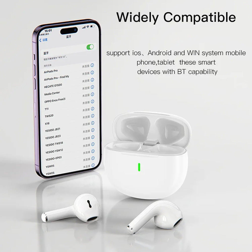 Yesido - Wireless Earbuds (TWS18) - Bluetooth V5.1, Half-In-ear Design, 220mAh, Type-C - White