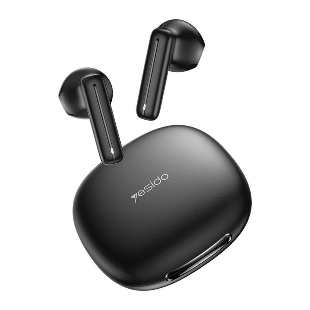 Yesido - Wireless Earbuds (TWS25) - with Microphone, Bluetooth V5.3, Touch Control, Half-In-ear Design, 250mAh - Black