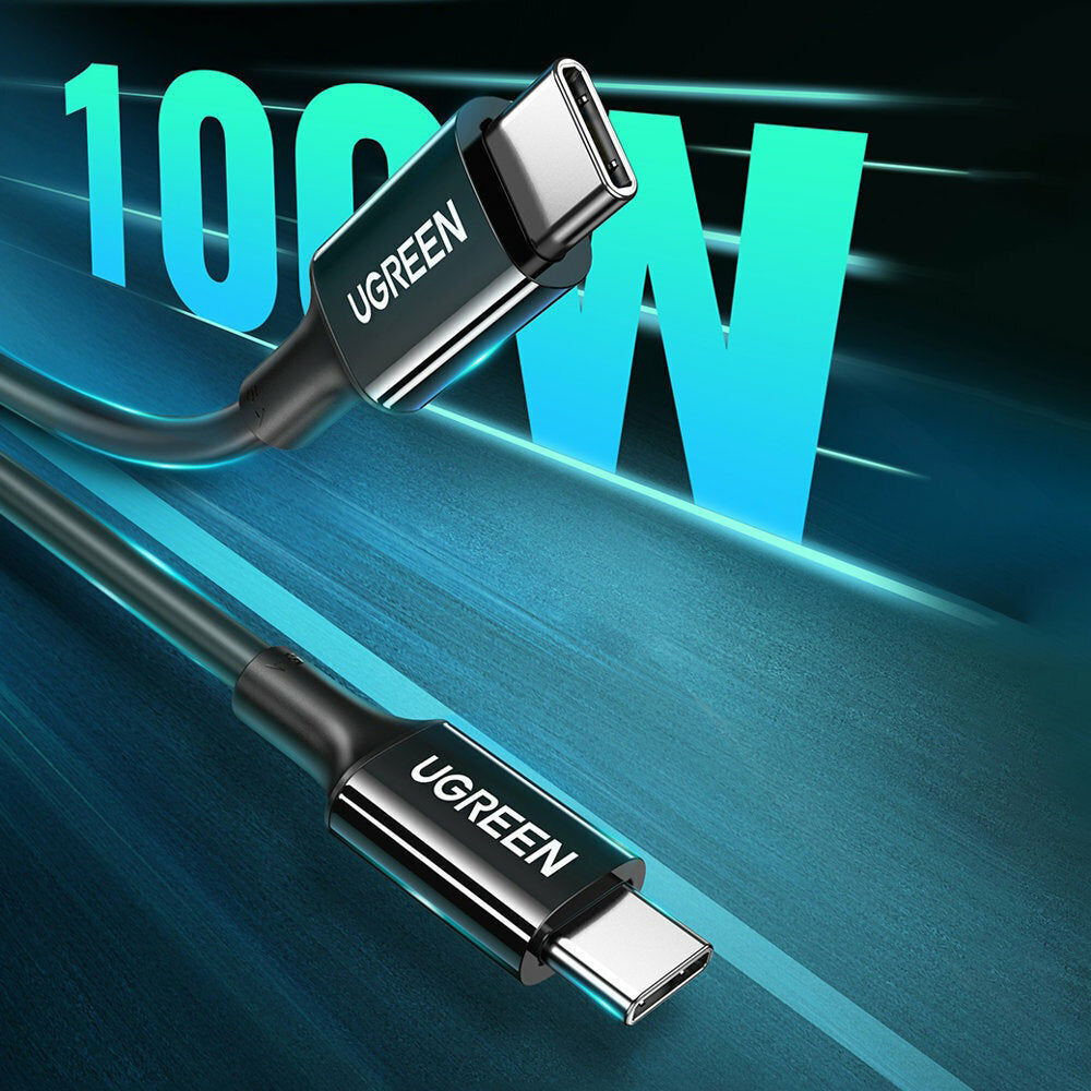Ugreen - Data Cable US300 (80371) - USB-C to USB-C, 5A, 100W, 1m - Black