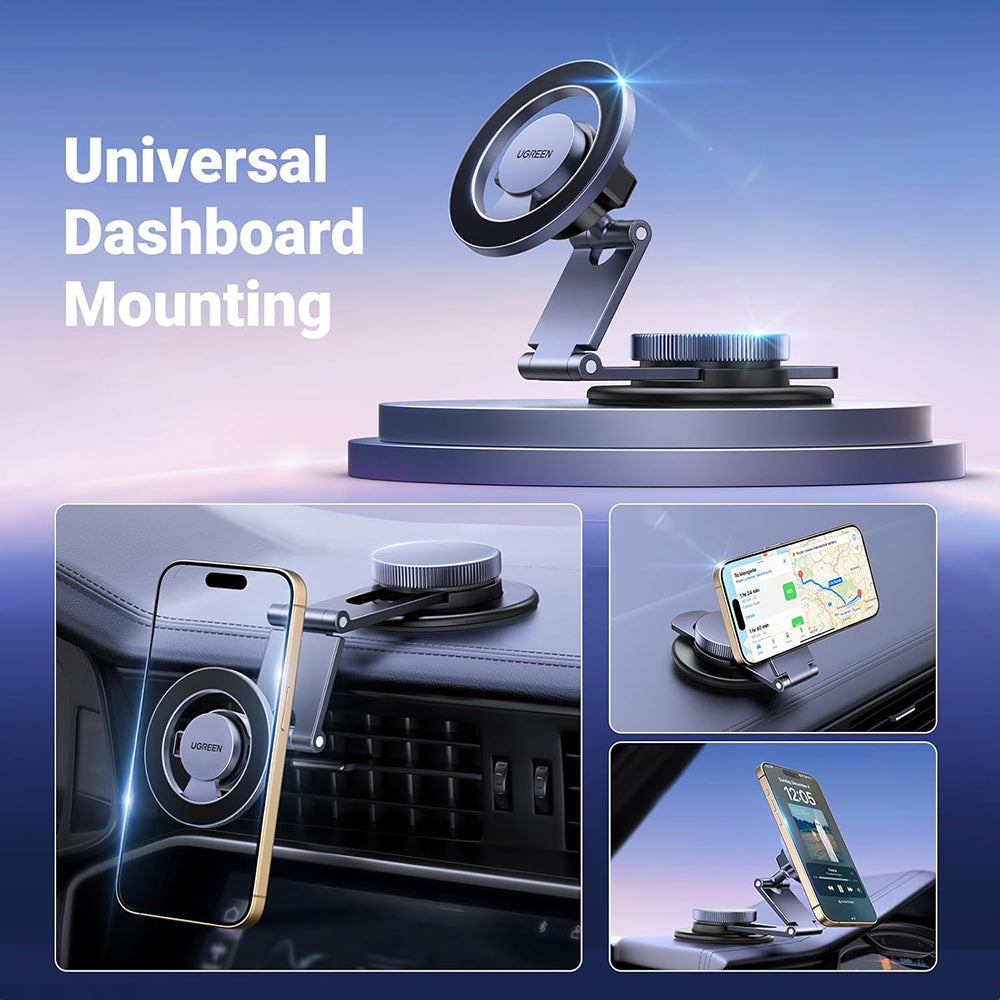 Ugreen - Car Holder LP865 (45577) - Magnetic Grip, for Dashboard, Universal, 360° Rotatable, Secure Fit, N52 Magnets - B