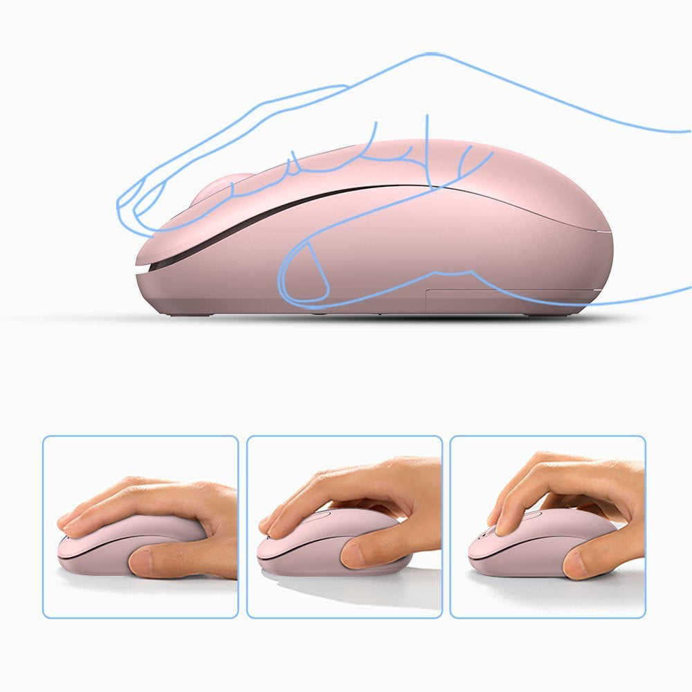 Ugreen - Wireless Mouse MU105 (90686) - 800/1200/1600/2400 DPI - Cherry Pink