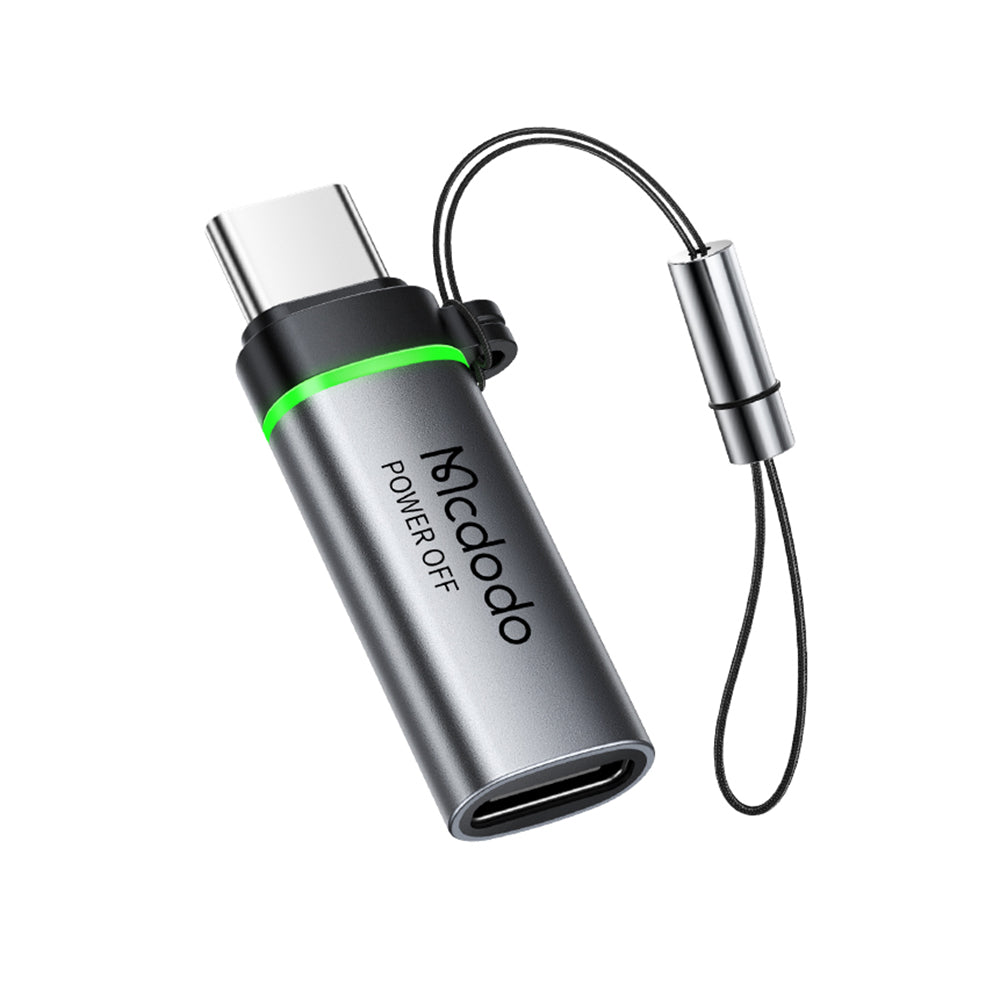 Mcdodo - Adapter Auto Power Off (OT-2450) - Type-C to Type-C, PD100W, 5A, 480Mbps, Charging & Data Sync, with Lanyard - 