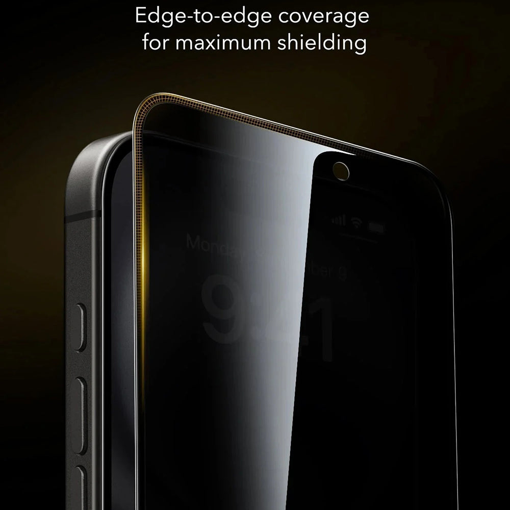 ESR - Corning Gorilla Glass UltraFit Privacy™ (3 pack) - iPhone 17 / iPhone 16 Pro - Black