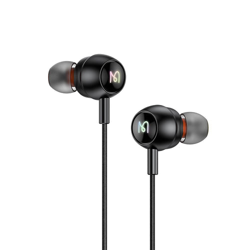 Mcdodo - Wired Earphones (HP-5830) - Type-C, RGB Lighting, Aluminium Alloy, Nylon, DAC, In-Ear Design, 1.2m - Black