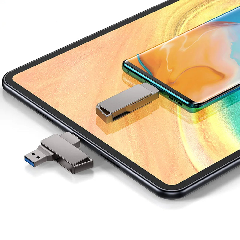 Stick Memorie Techsuit THSM20 (THSM201128), USB 3.0 Type-C 128GB, Gri