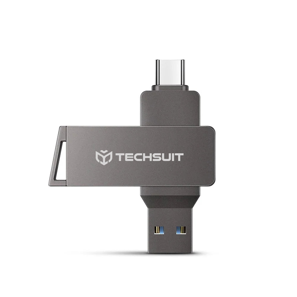 Stick Memorie Techsuit THSM19 (THSM19816), USB 3.0, Type-C, 16GB, Gri