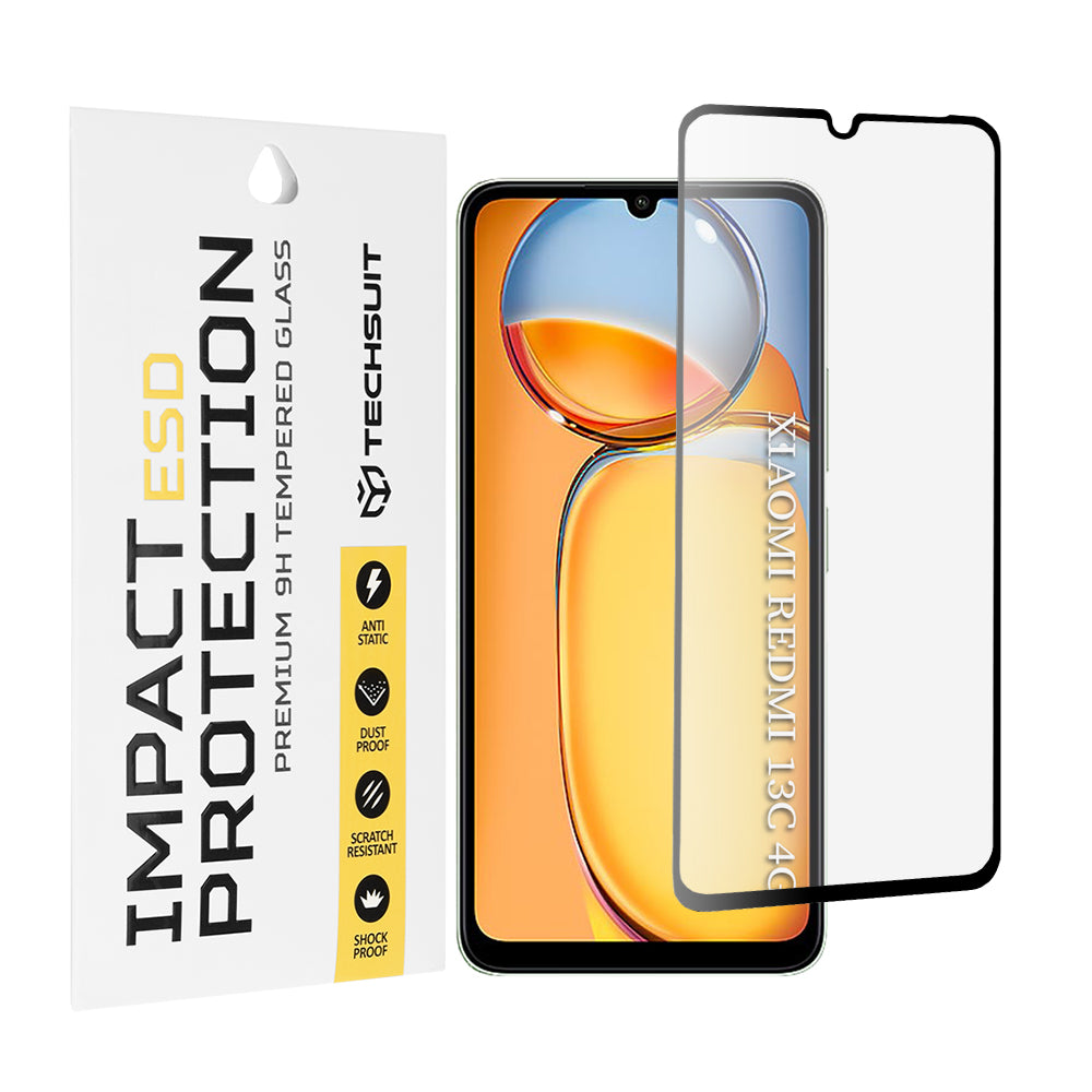 Techsuit - ESD Glass - Xiaomi Redmi 13C 4G / Redmi 13C 5G / Poco C65 - Black