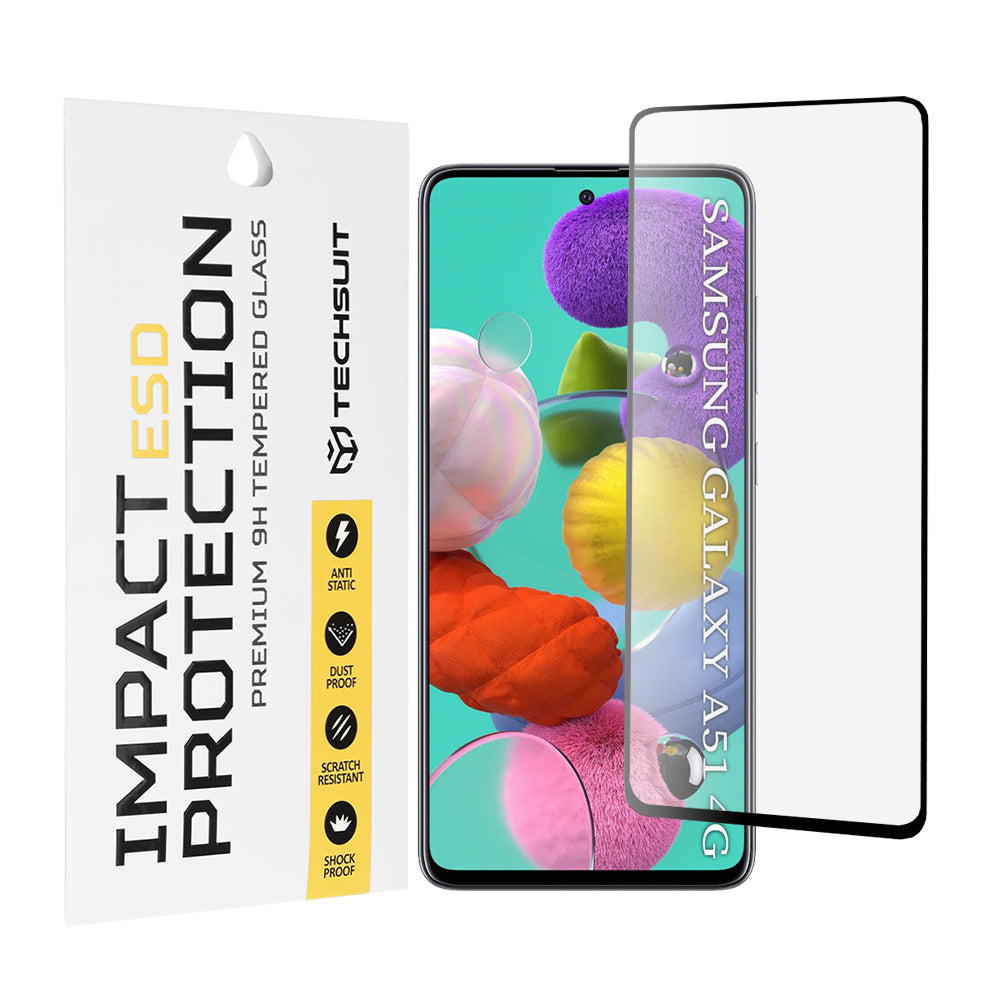 TechSuit Folie de protectie Techsuit ESD Glass compatibil cu Samsung Galaxy A51 4G / A51 5G, Negru