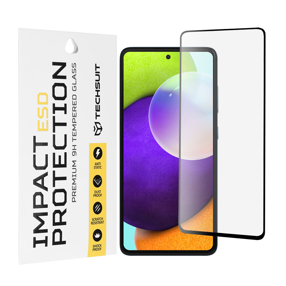 TechSuit Folie de protectie Techsuit ESD Glass compatibil cu Samsung Galaxy A52 4G / A52 5G / A52s 5G, Negru