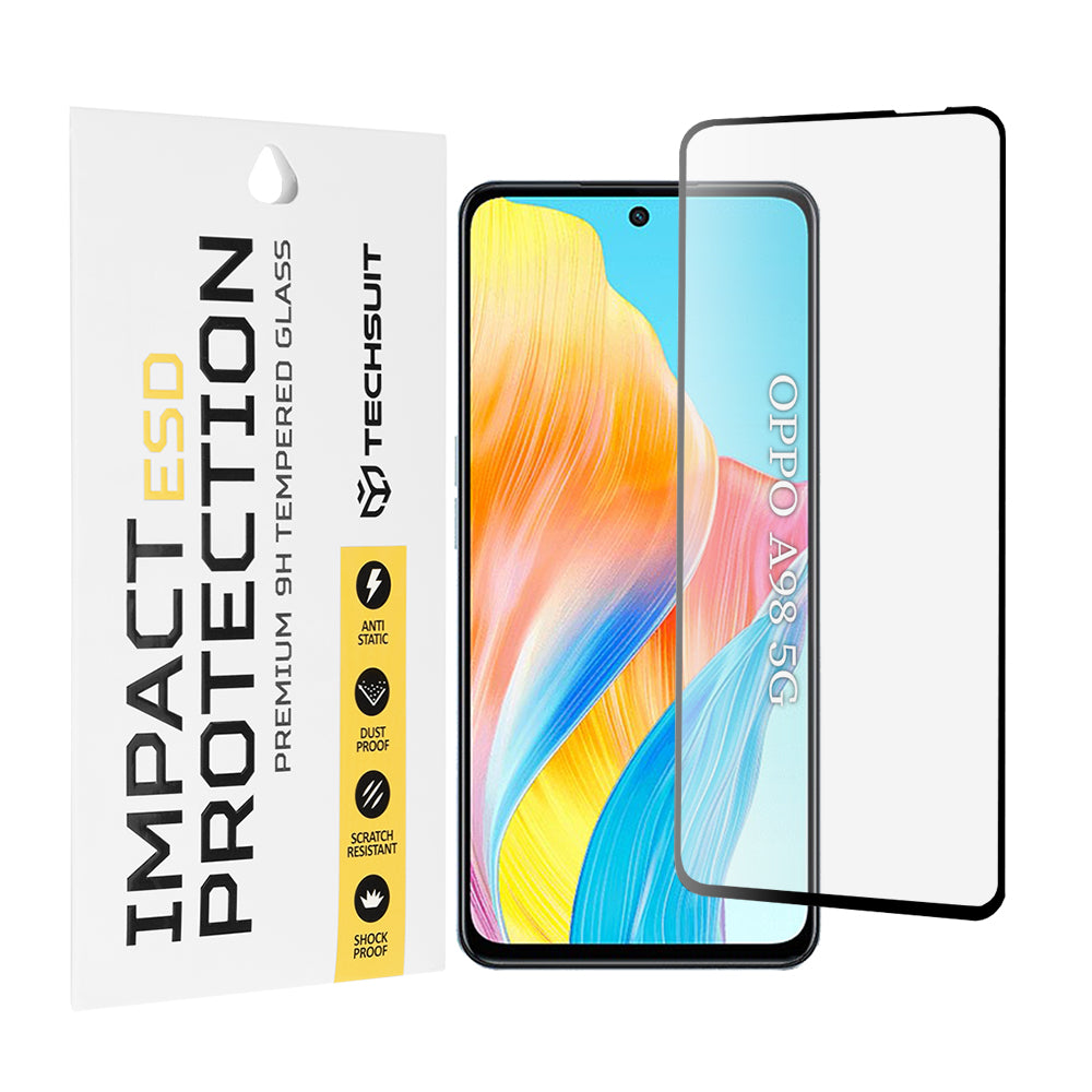TechSuit Folie de protectie Techsuit ESD Glass compatibil cu Oppo A98 5G / A79 5G / A58 4G / OnePlus Nord N30 SE, Negru