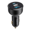 Havit - Car Charger (CC100W) - USB, Type-C, PD100W, PC, with Digital Display - Black
