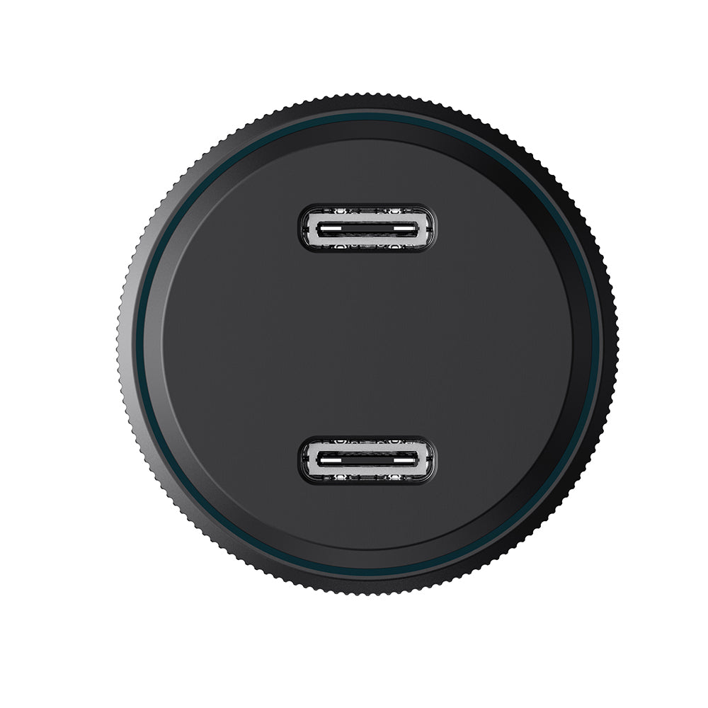 Havit - Car charger (CC2014) - 2x Type-C, PD30W, 3A, PC, Aluminum Alloy - Black