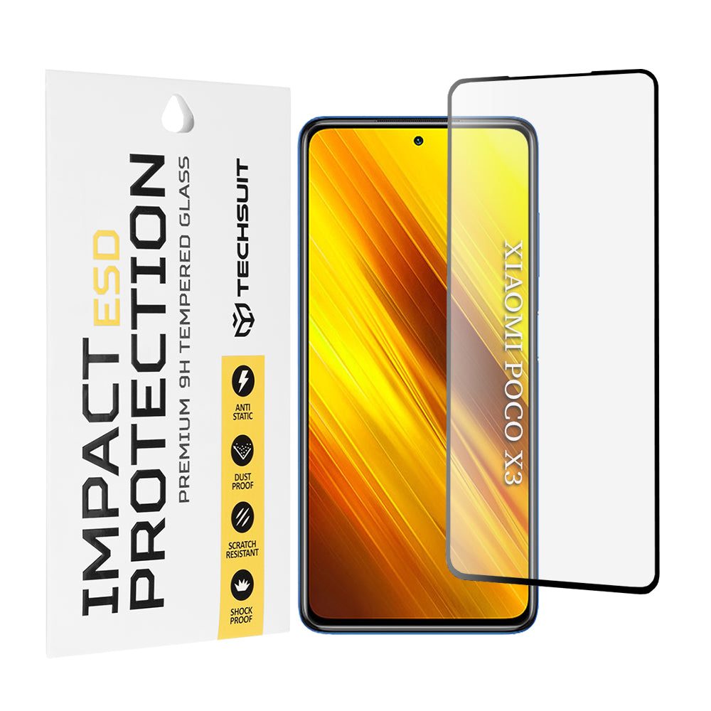 TechSuit Folie de protectie Techsuit ESD Glass compatibil cu Xiaomi Poco X3 / Poco X3 NFC / Poco X3 Pro, Negru