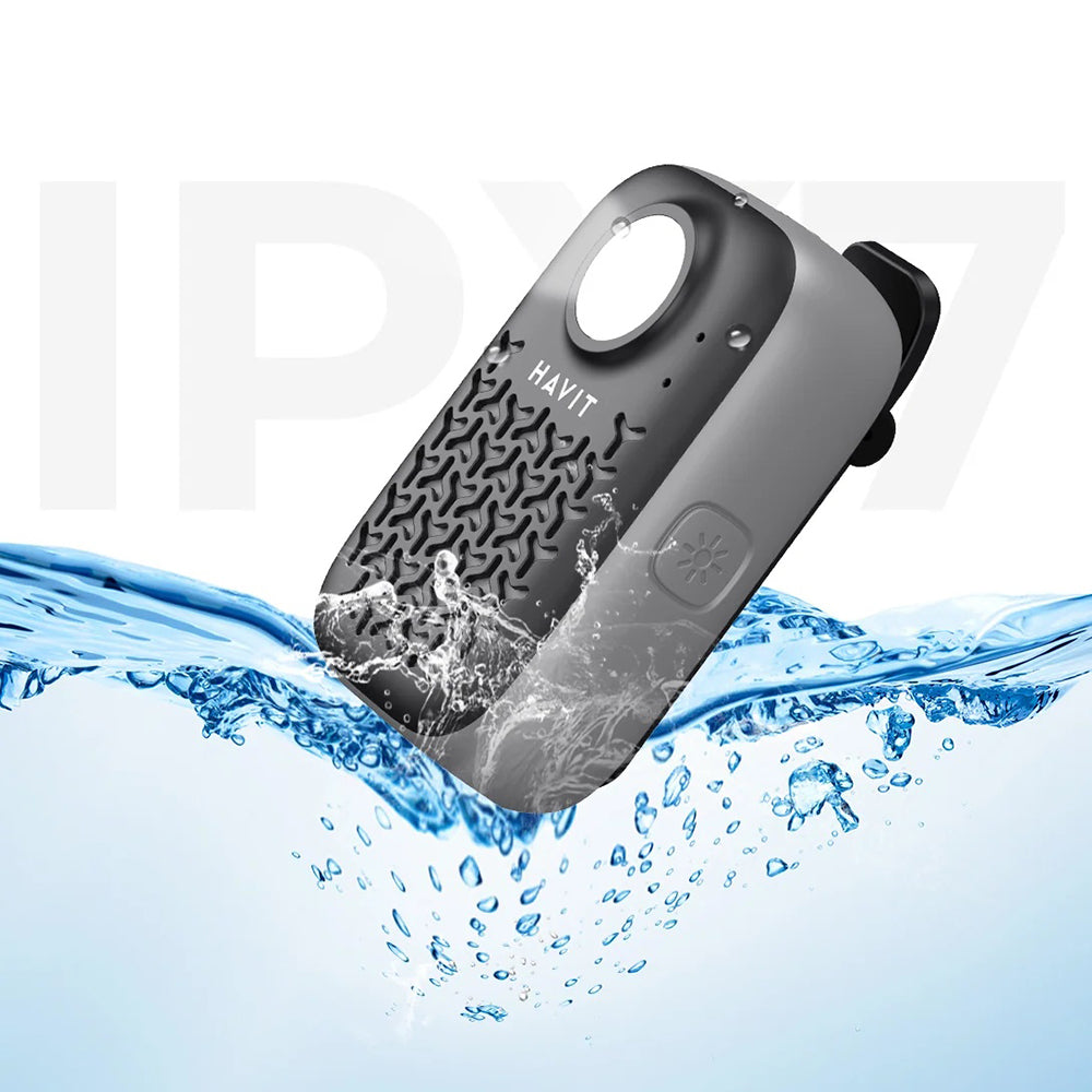Havit - Wireless Speaker (SK868BT) - Bluetooth V5.4, 5W, 600mAh, IP67, TWS, Flashlight, Hands-free Calls, Type-C - Black