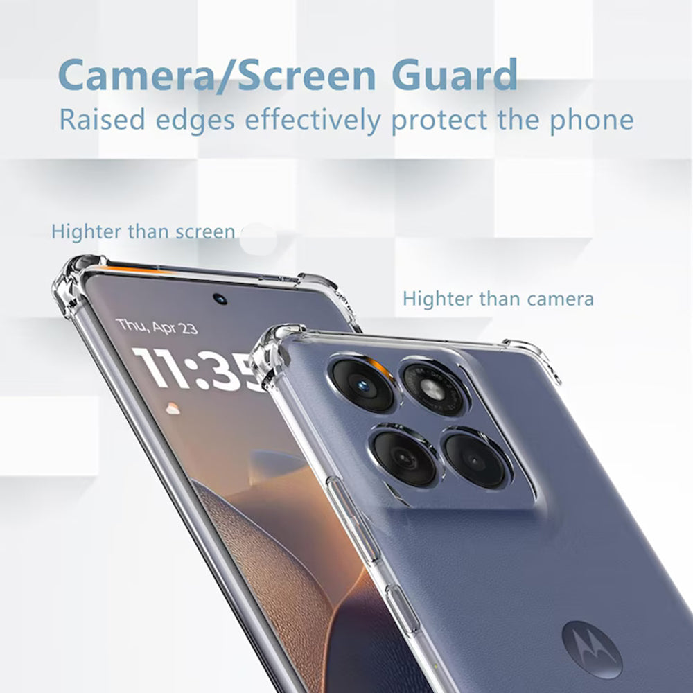 Techsuit - Shockproof Clear Silicone - Motorola Moto G56 - Clear