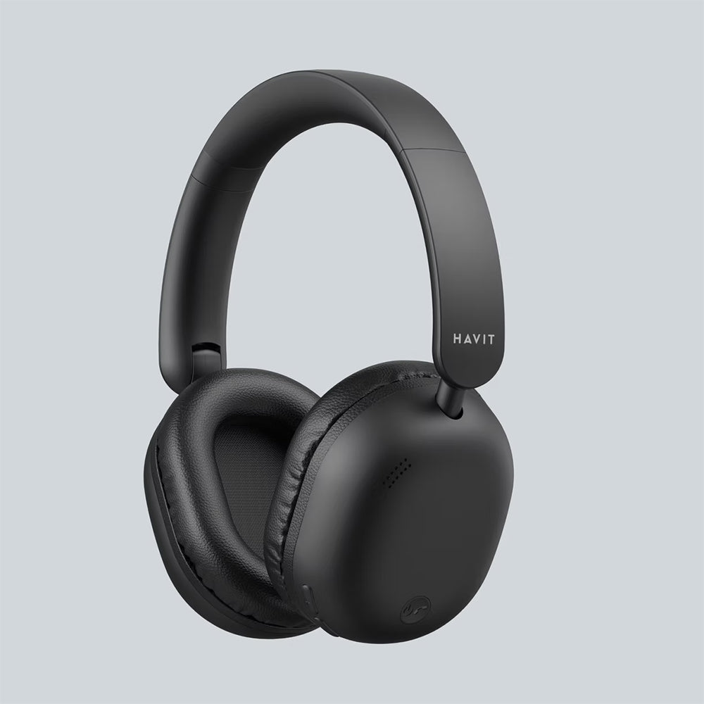 Havit - Wireless Headphones (H602BT) - BLE V5.4, AUX, Button Control, Hi‑Res Audio, Mic, All‑Day Battery, 300mAh - Black