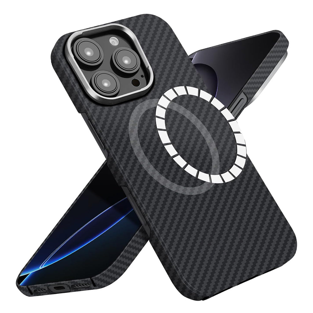 TechSuit Husa de protectie Techsuit Aramid Fiber MagSafe compatibil cu iPhone 16 Pro, Negru