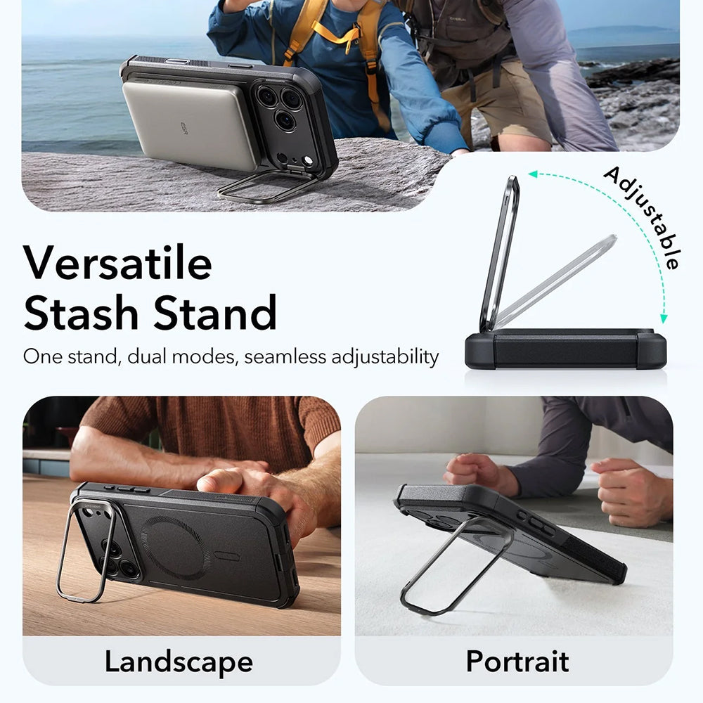 ESR - Cyber Armor Kickstand - iPhone 17 Pro - Black
