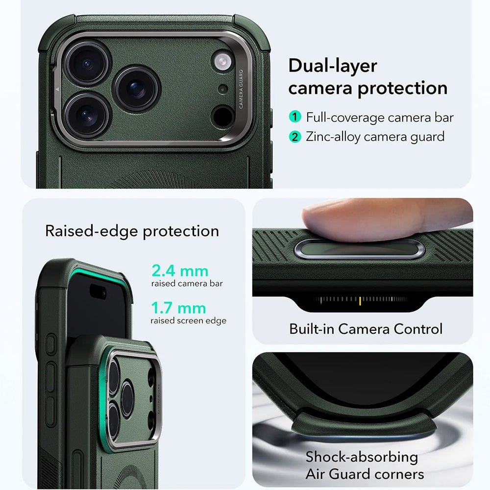 ESR - Cyber Armor Kickstand - iPhone 17 Pro - Green