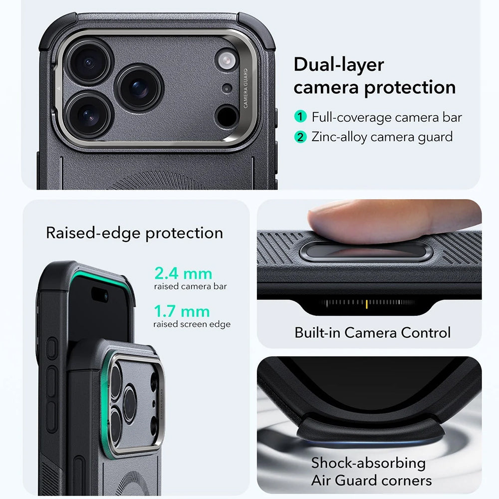 ESR - Cyber Armor Kickstand - iPhone 17 Pro - Grey