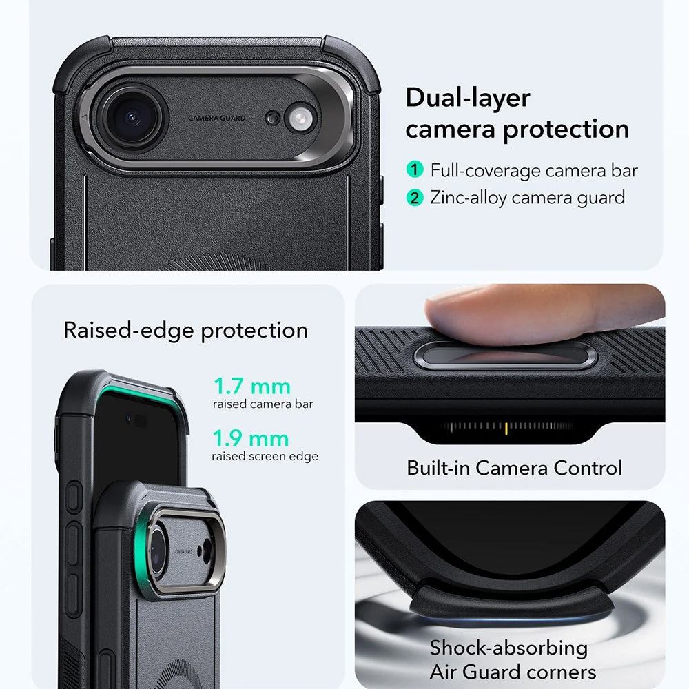 ESR - Cyber Armor Kickstand - iPhone 17 Air - Black