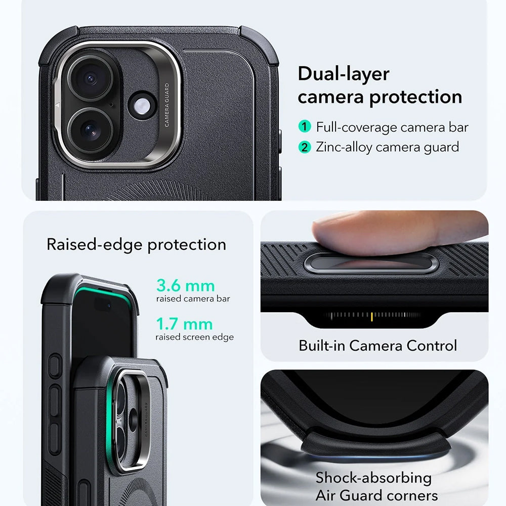 ESR - Cyber Armor Kickstand - iPhone 17 - Black