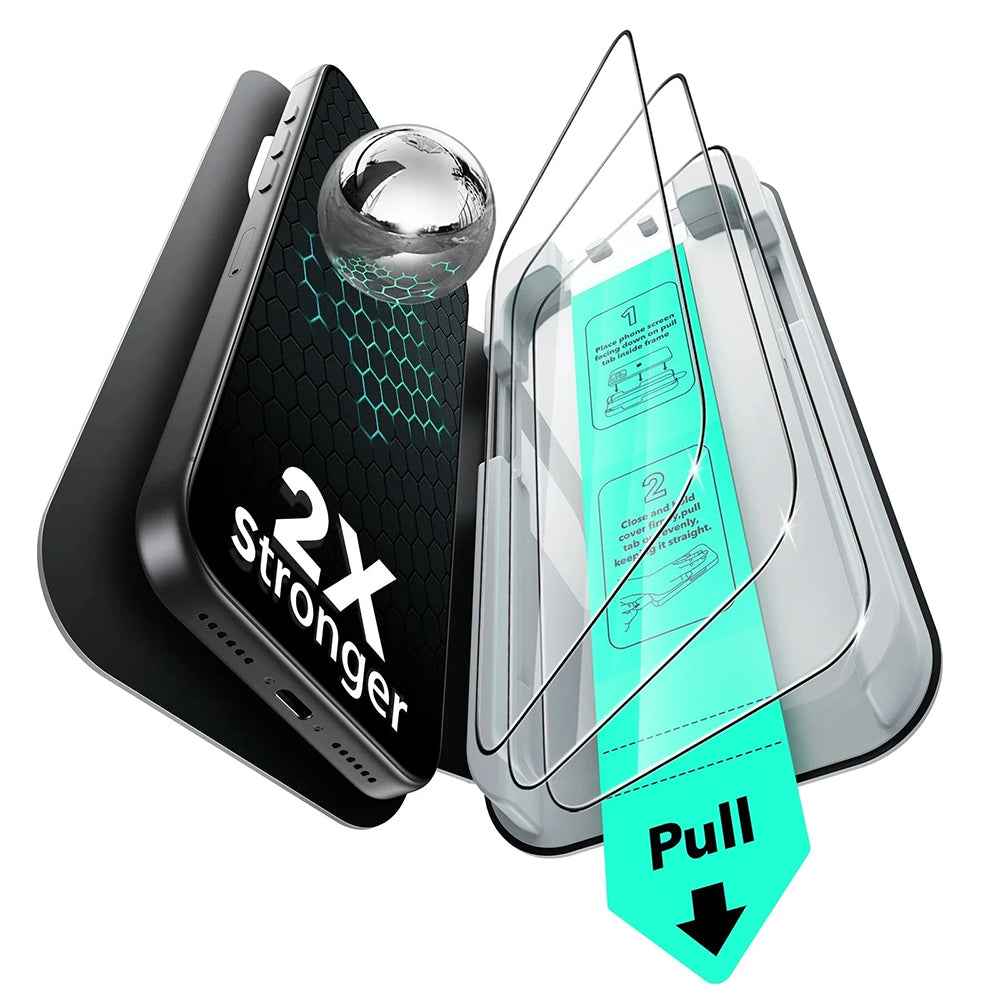 ESR - Tempered Glass UltraFit (3 pack) - iPhone 17 Pro Max - Black