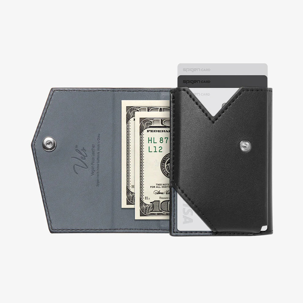 Spigen - MagSafe Wallet Valentinus Pro (AFA09442) - 3 Cards Storage, Universal, Magnetic, Slim Design, Secure Fit - Blac