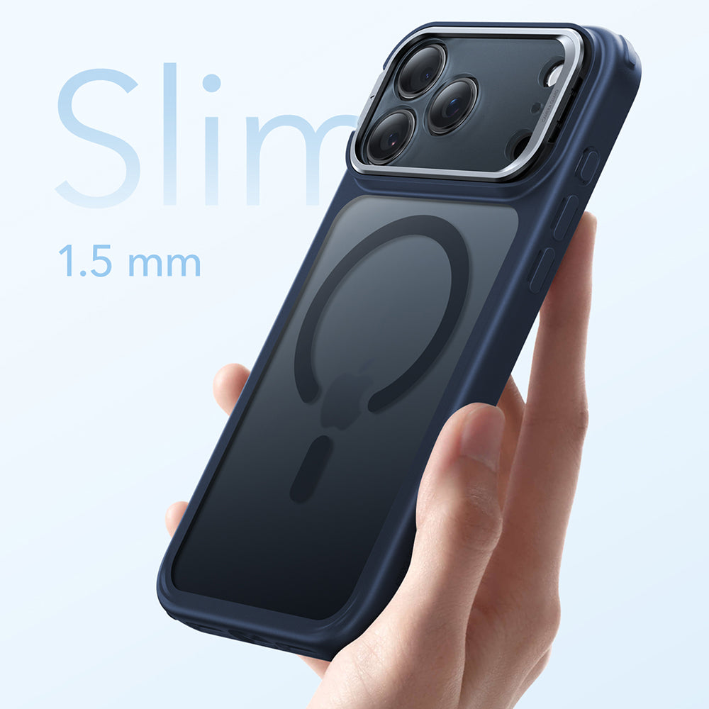 ESR - Classic Hybrid HaloLock Kickstand - iPhone 17 Pro Max - Frosted Blue