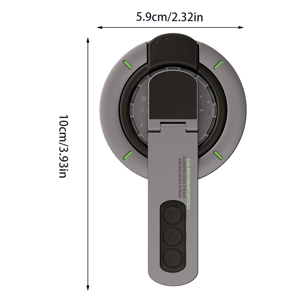 Techsuit - Premium MagSafe Ring Holder AluStandX (SB1) - for Desk, 360° Magnetic, Adjustable Stand, Aluminum & Zinc - Gr