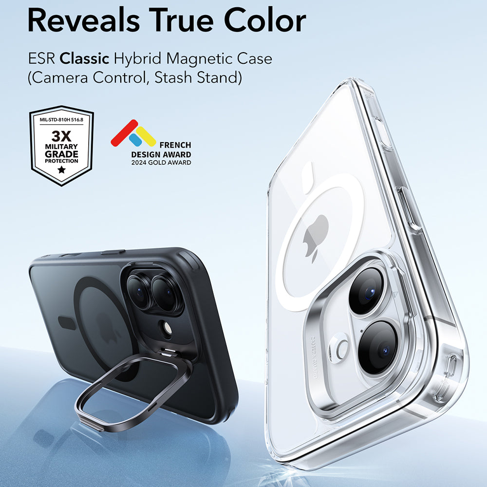 ESR - Classic Hybrid HaloLock Kickstand - iPhone 17 - Frosted Black