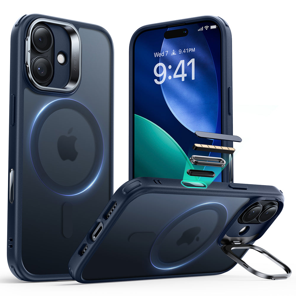 ESR - Classic Hybrid HaloLock Kickstand - iPhone 17 - Frosted Blue