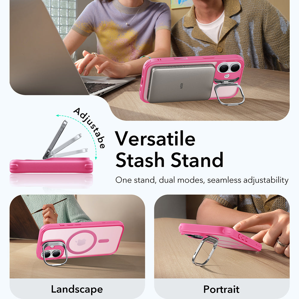 ESR - Classic Hybrid HaloLock Kickstand - iPhone 17 - Frosted Pink