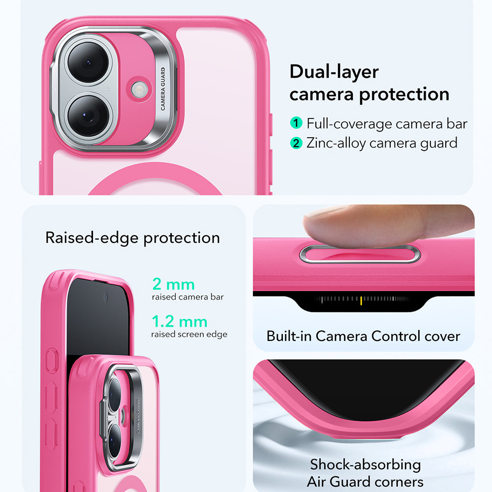ESR - Classic Hybrid HaloLock Kickstand - iPhone 17 - Frosted Pink