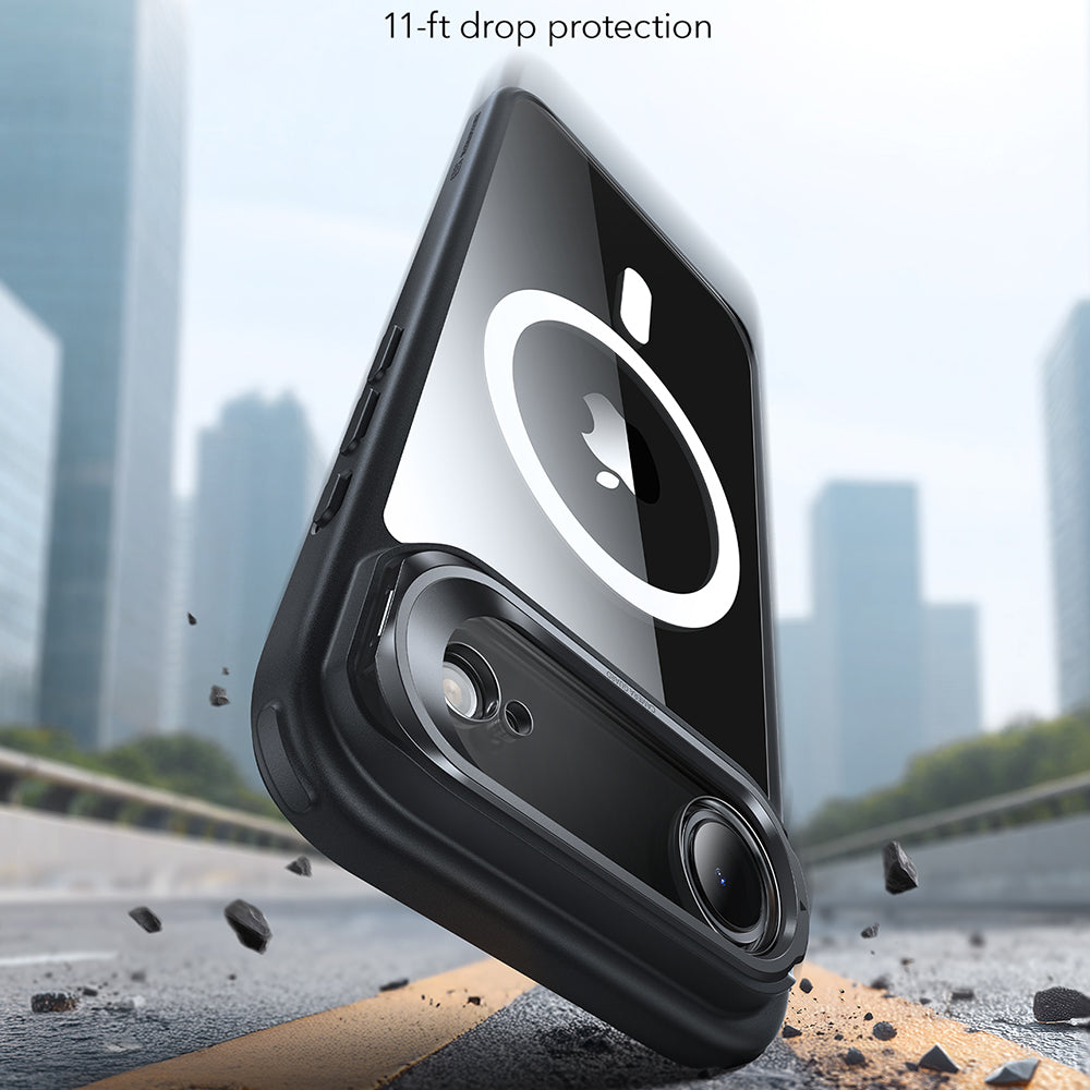 ESR - Classic Hybrid HaloLock Kickstand - iPhone 17 Air - Clear Black