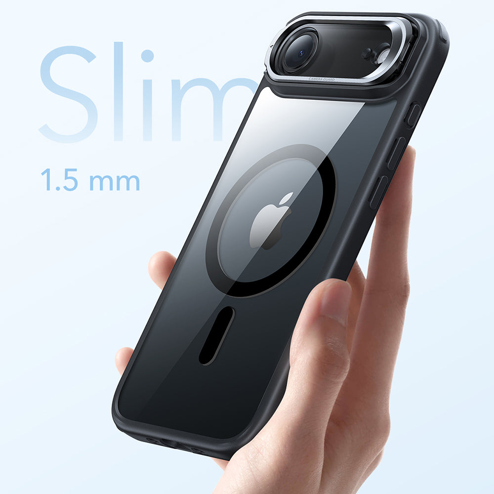 ESR - Classic Hybrid HaloLock Kickstand - iPhone 17 Air - Clear Black