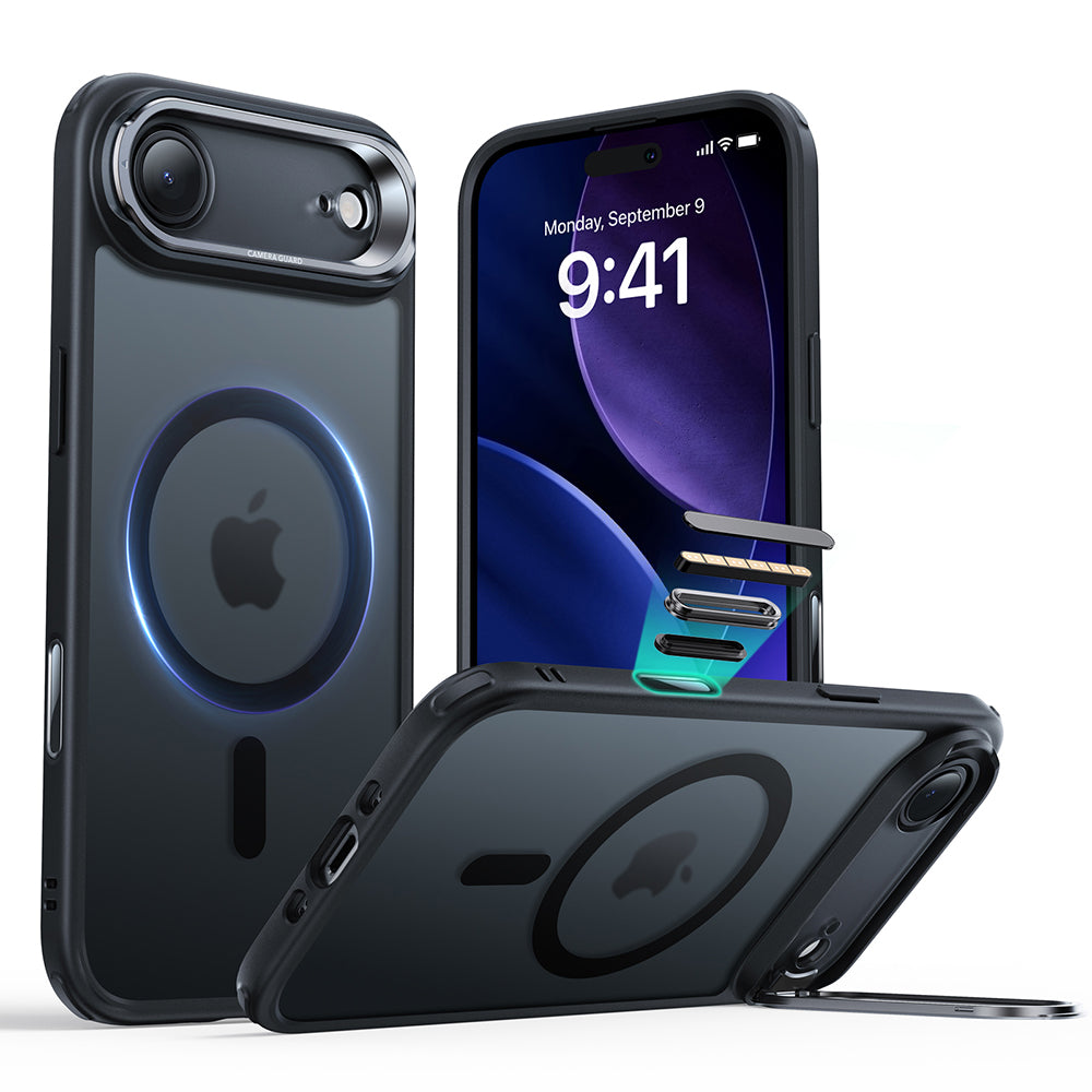 ESR - Classic Hybrid HaloLock Kickstand - iPhone 17 Air - Frosted Black