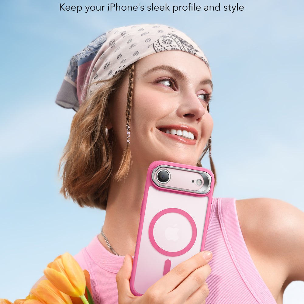 ESR - Classic Hybrid HaloLock Kickstand - iPhone 17 Air - Frosted Pink