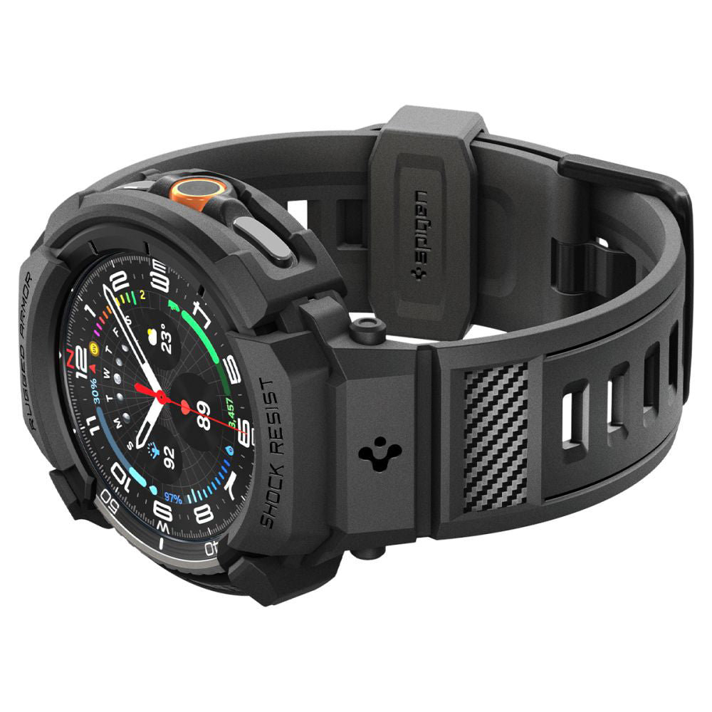 Spigen - Rugged Armor Pro (ACS10013) - Samsung Galaxy Watch8 Classic - Matte Black